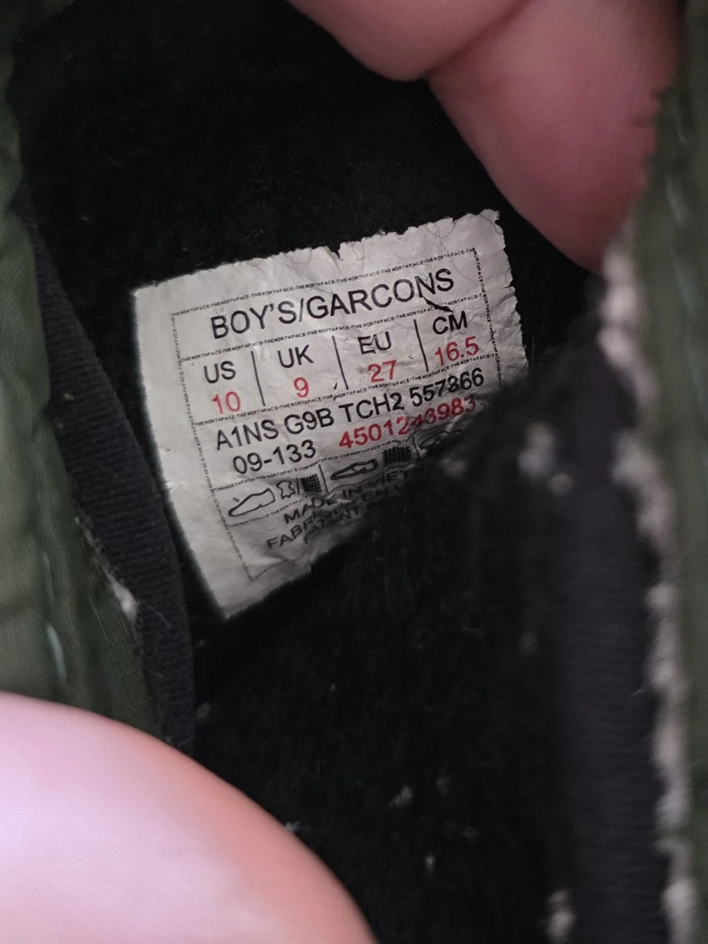 The North Face Kids' Green & Gray Winter Snow Boots